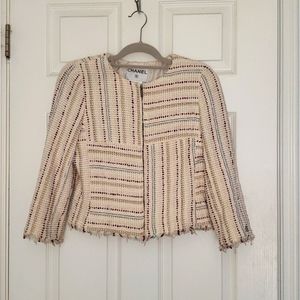 CHANEL TWEED JACKET BLAZER Authentic Size 38